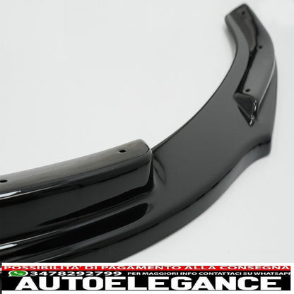Additional spoiler lip for front bumper suitable for VW Transporter T6 (2015-up) glossy black 
