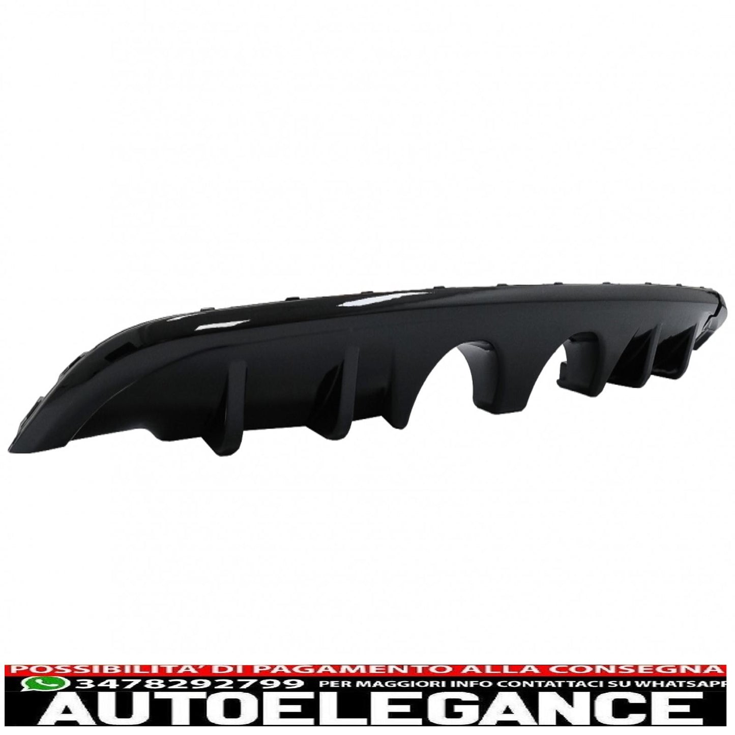 diffusore mantovana paraurti posteriore con impianto di scarico completo adatto per vw golf 6 vi (2008-2012) r20 look solo per paraurti standard