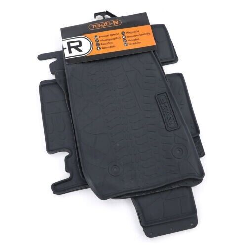 Premium Rubber Floor Mats Set 4pcs Black for Jeep Wrangler JK 07-19