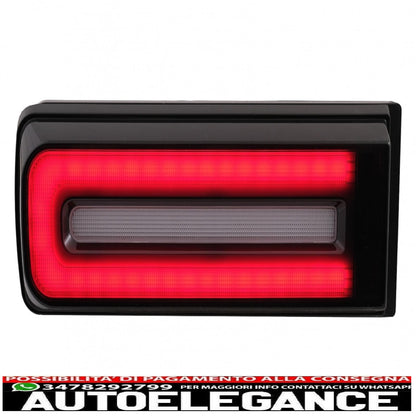 led rear lights light bar suitable for mercedes g class w463 (2008-2017) restyling 2018 dynamic design sequential cornering lights black