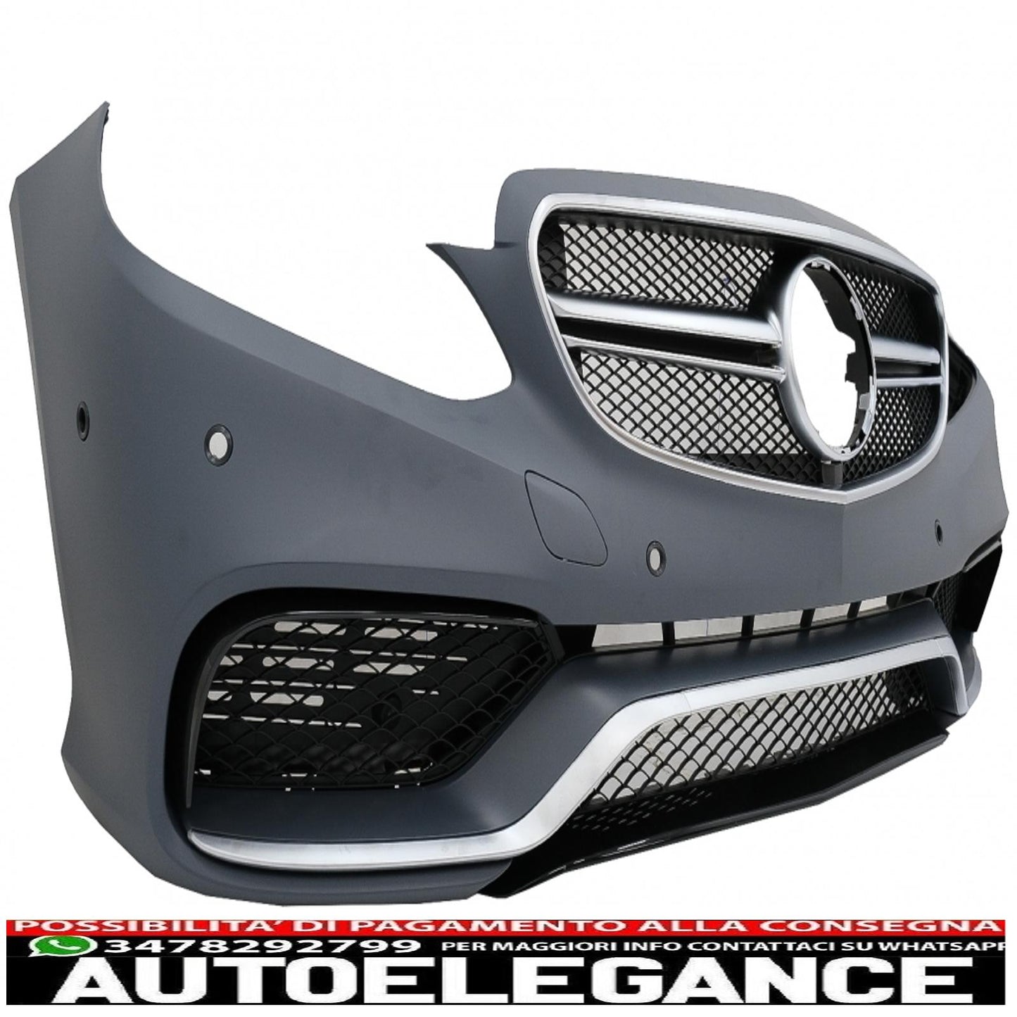 complete body kit with black exhaust tips suitable for mercedes e-class w212 facelift (2013-2016) design e63 