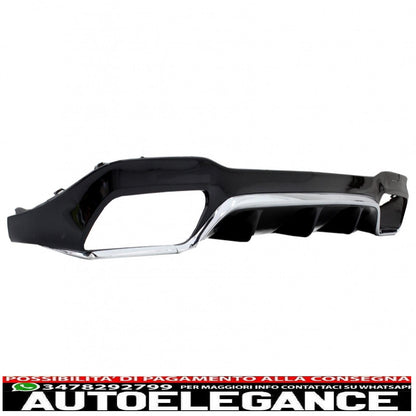 diffusore posteriore adatto per mercedes classe e w213 (2016-2019) e63 design edizione cromata