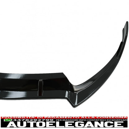 Labbro del paraurti anteriore adatto per mercedes classe c w205 berlina s205 t-modell a205 cabriolet c205 coupe (2014-2019) sport line pianoforte nero