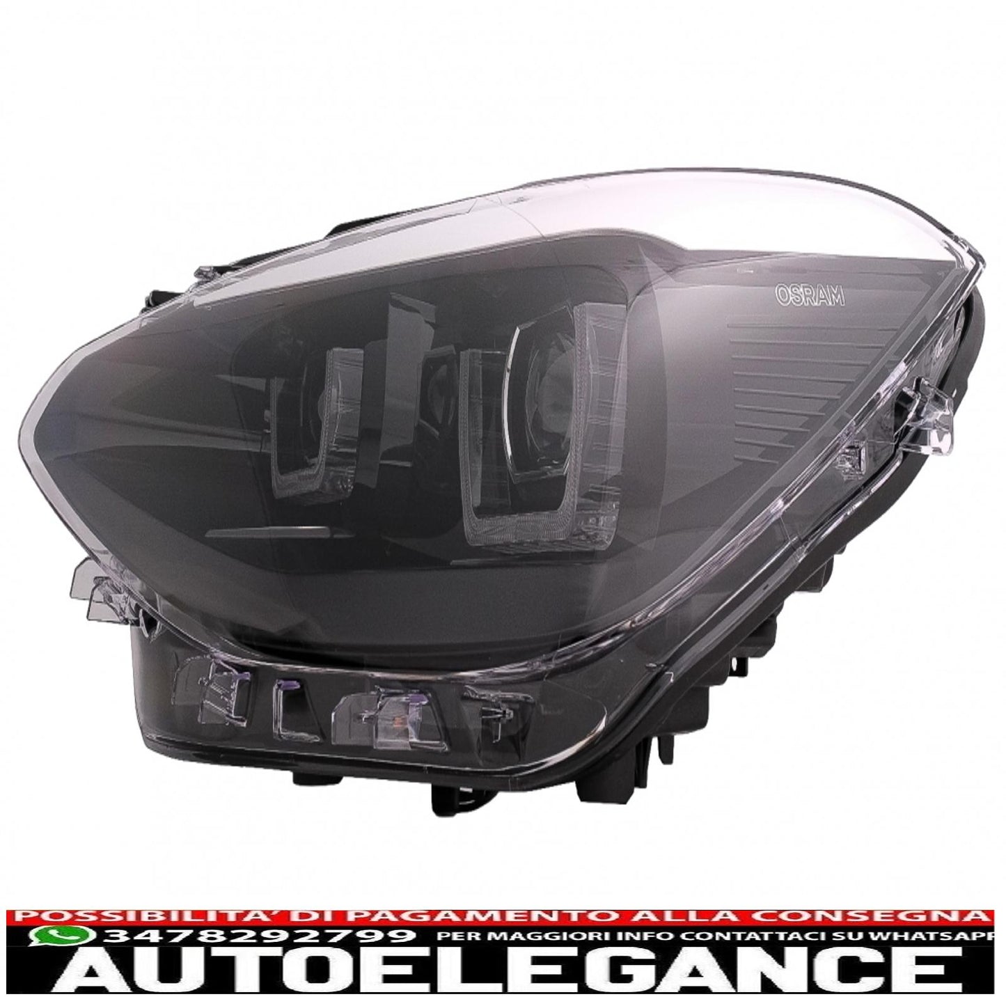 osram ledriving full led headlights suitable for bmw serie 1 f20 f21 (06.2011-03.2015) chrome 