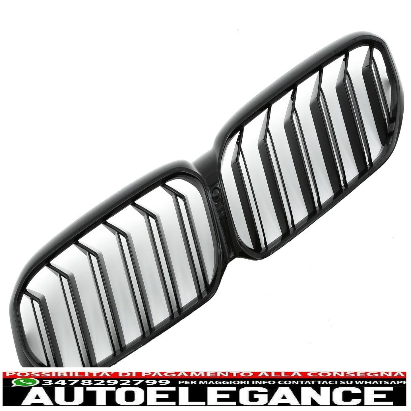 For BMW 5 Series G30 G31 LCI Sport Radiator Grille Double Bar Gloss Black