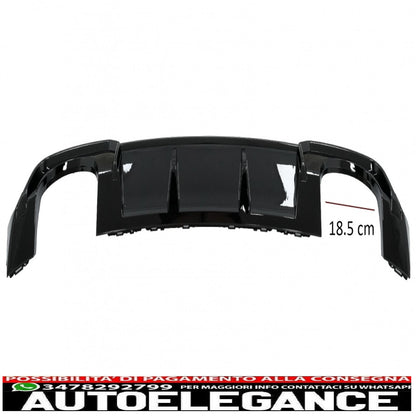 Diffusore mantovana paraurti posteriore adatto per audi a3 8v facelift (2016-2019) berlina cabrio rs3 solo design paraurti s-line pianoforte nero