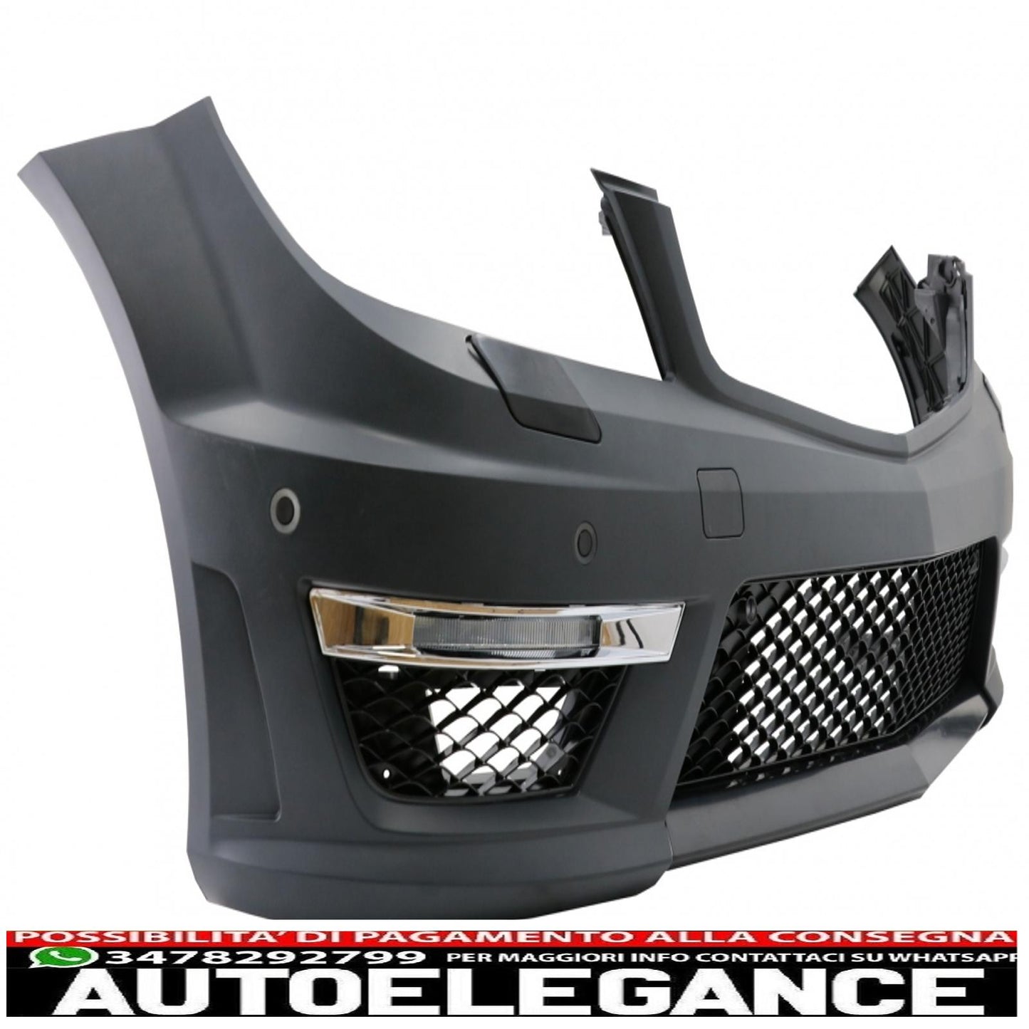 body kit suitable for mercedes c-class w204 (2007-2015) restyling c63 design with led drl daytime running lights 