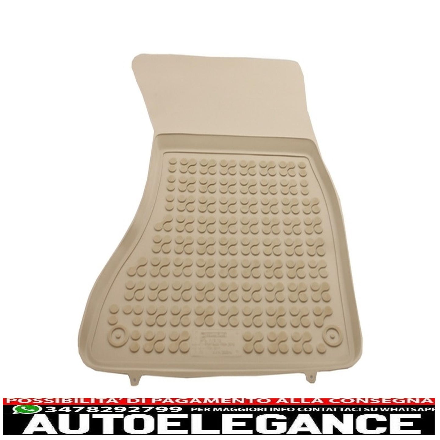Beige rubber mat suitable for Audi A6 C7 4G Limousine (2011-2018) A7 4G Sportback (2010-2017)