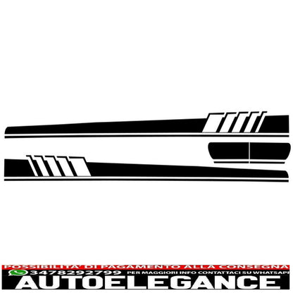 side decals matt black vinyl sticker suitable for mercedes c class c205 coupe a205 cabriolet (2014-) c63 design