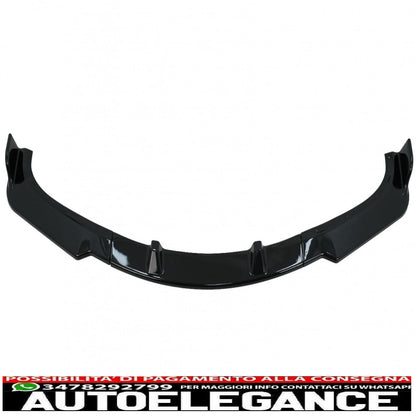 Front bumper additional spoiler suitable for BMW 3 Series E90 E91 LCI (2008-2011) Limousine Touring Piano Black 