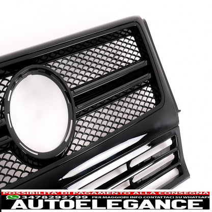 griglia anteriore adatta per mercedes w463 classe g (1990-2012) nuovo design g65 g63 pianoforte edizione completamente nera