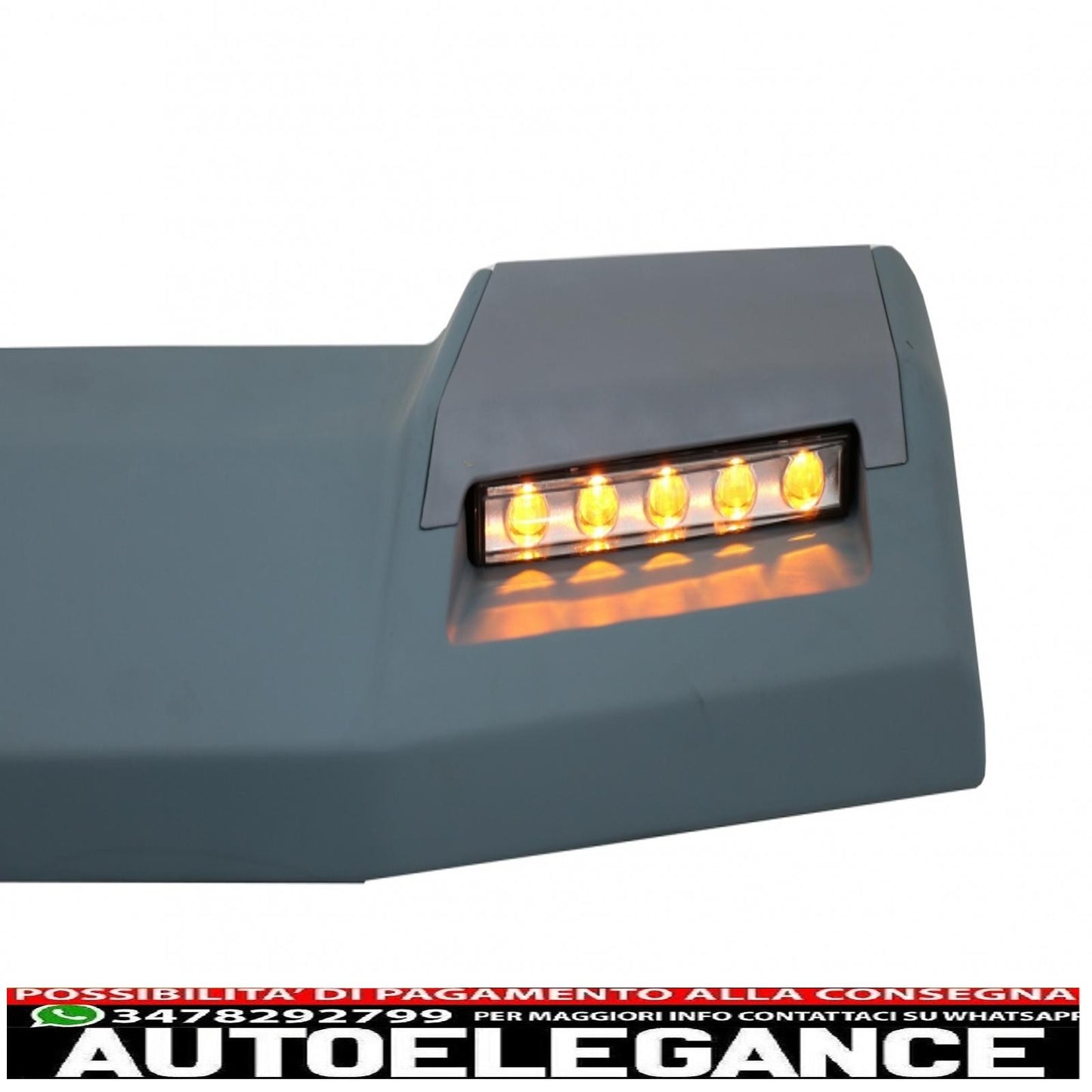 front roof spoiler suitable for mercedes g-class w463 (1989-2017) with dynamic led turn signals design 6x6