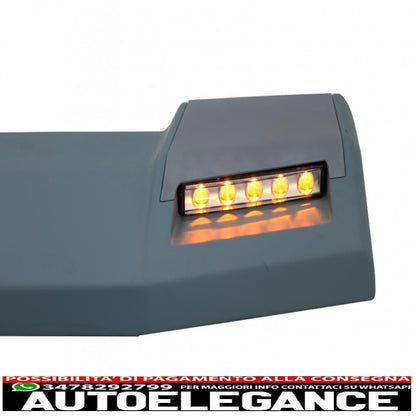 front roof spoiler suitable for mercedes g-class w463 (1989-2017) with dynamic led turn signals design 6x6