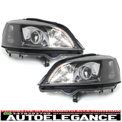 headlights suitable for opel astra g (1998-2004) black