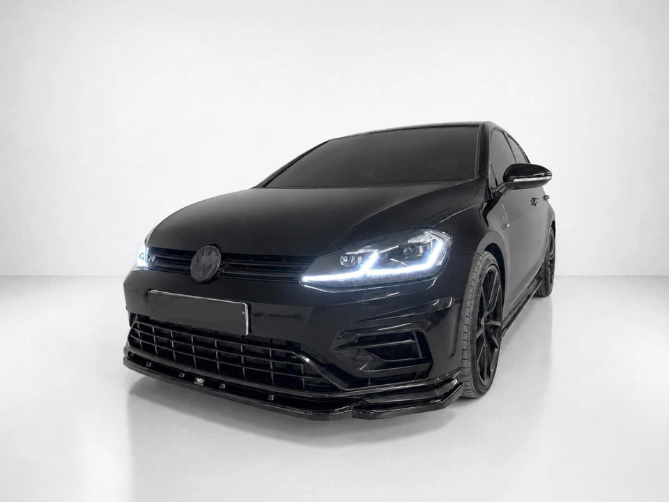 👉Splitter anteriore V.1 Volkswagen Golf MK7 Facelift R/R-Line ABS nero lucido👈
