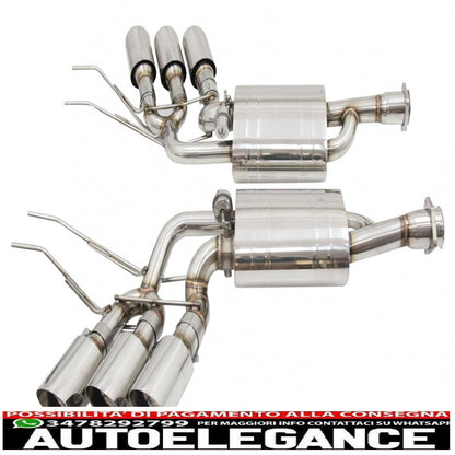 complete exhaust system suitable for mercedes g-class w463 (2009-2018) g500 g55 g63 g65 triple exhaust pipes with electronic valve