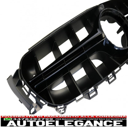 center grille suitable for mercedes e class w213 s213 c238 a238 (2016-2019) black design e63