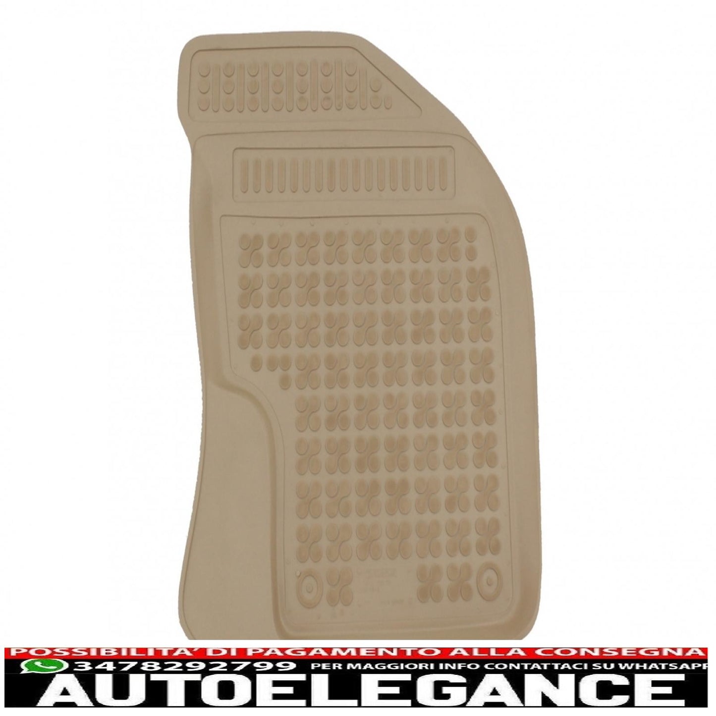 Beige rubber mats suitable for Toyota Rav4 II Facelift (2003-2005) 5 doors