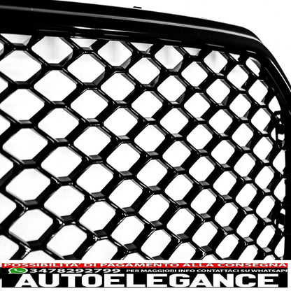 front grille without badge suitable for audi a5 8t (2012-2015) rs design piano black
