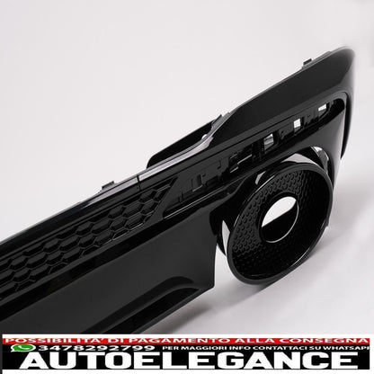 Diffusore mantovana paraurti posteriore adatto per audi a4 b9 8w facelift (2020-) solo s-line rs design