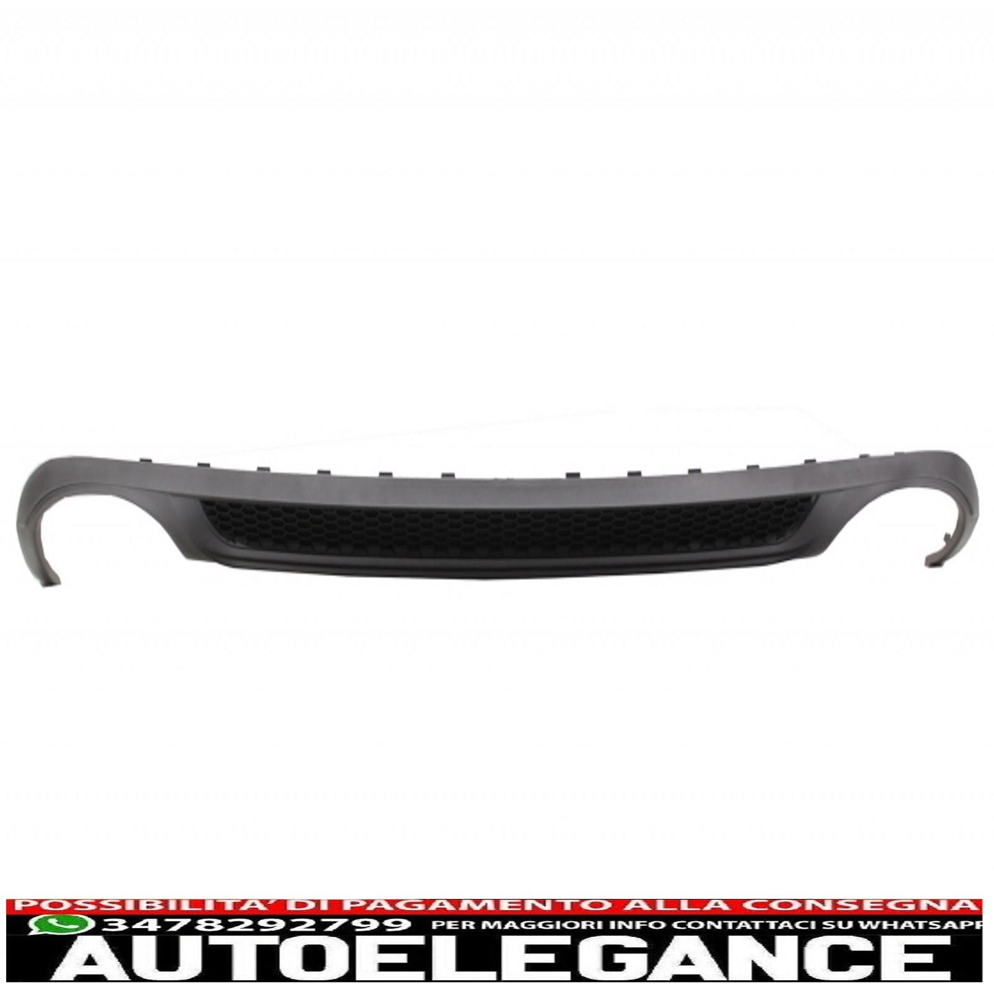 Diffusore d'aria con mantovana per paraurti posteriore adatto per audi a4 b8 pre restyling limousine avant (2008-2011) con terminali di scarico in fibra di carbonio solo design s-line paraurti standard