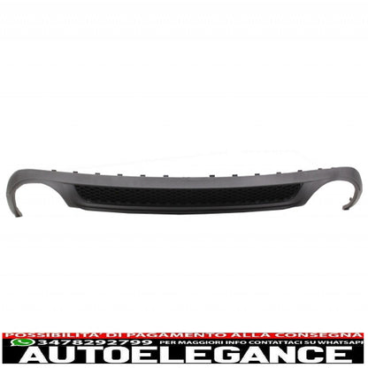 Diffusore d'aria con mantovana per paraurti posteriore adatto per audi a4 b8 pre restyling limousine avant (2008-2011) con terminali di scarico in fibra di carbonio solo design s-line paraurti standard