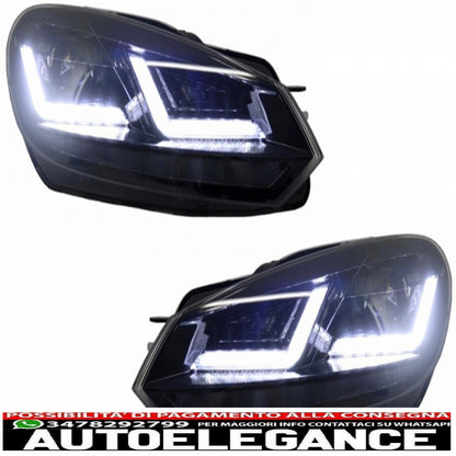 griglia anteriore adatta per vw golf vi (2008-2012) con fari allo xeno osram led luci di svolta sequenziali dinamiche design r20