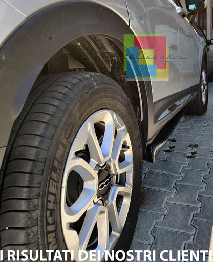 FIAT 500X SPOILER SPLITTER UNDER SKIRTS ABS BLACK RS LOOK -1-