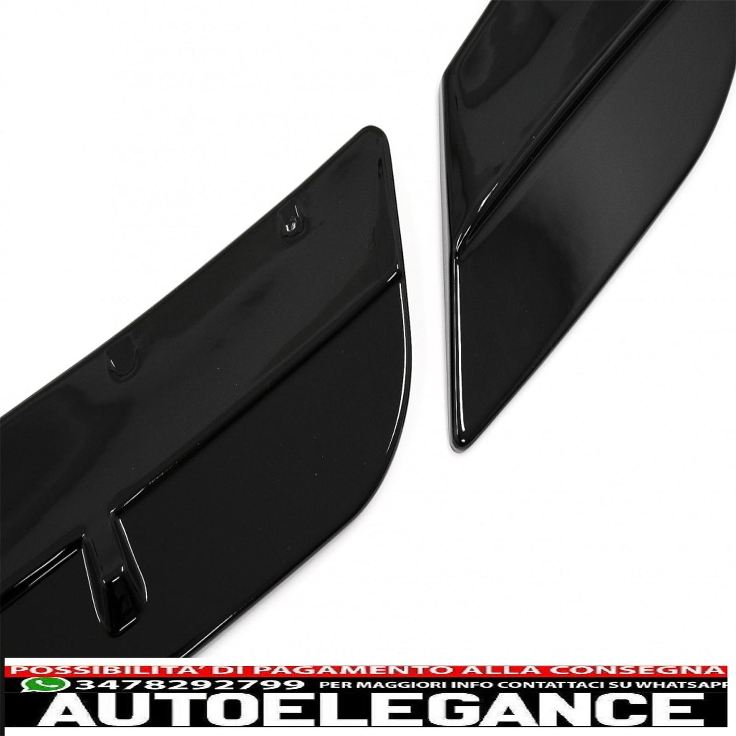 Front Bumper Spoiler Lip Fit For BMW X4 G02 (2018-up) Piano Black 