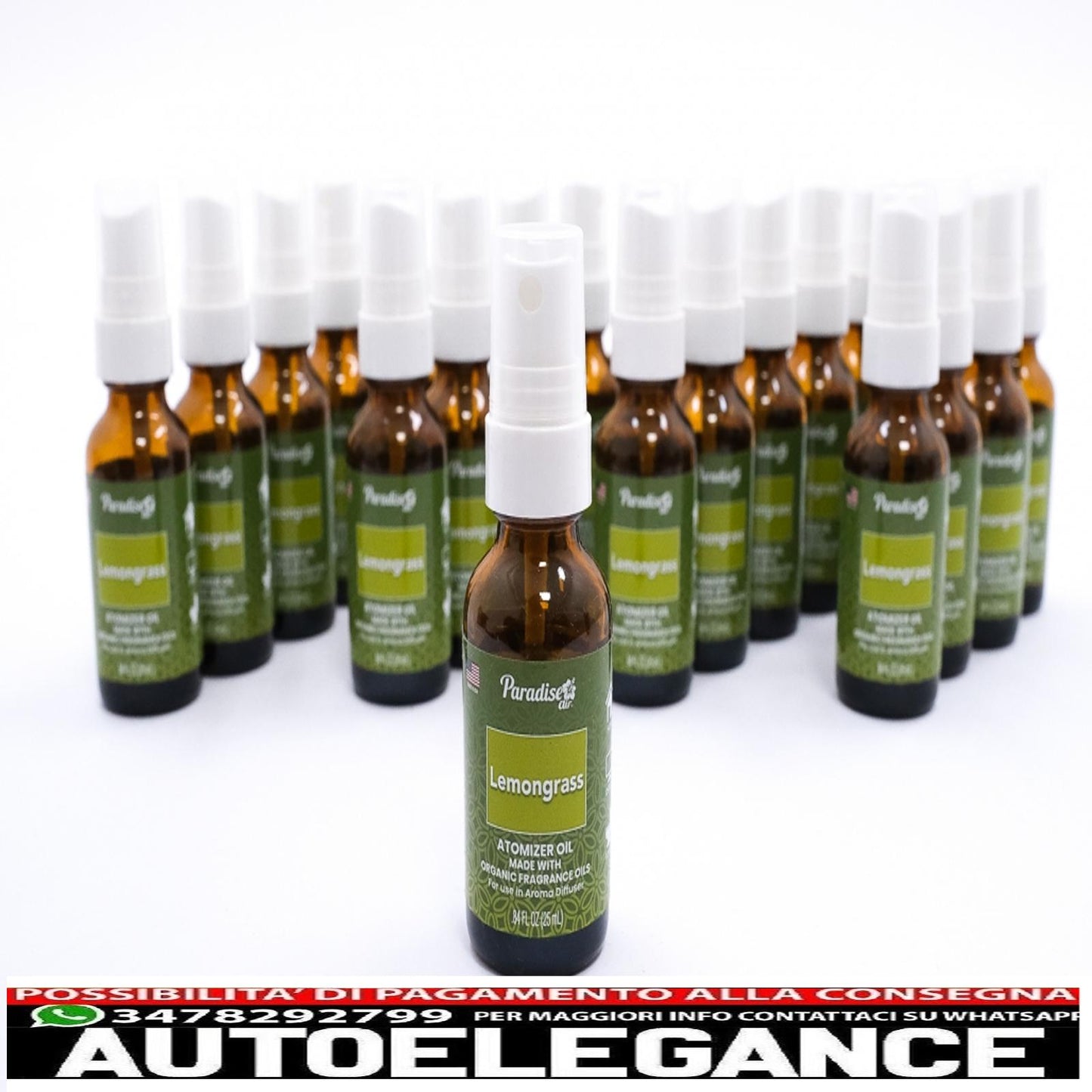 Paradise Air Fresh atomizzatore olio deodorante spray 25 ml citronella 25 unità diffusore di aromi
