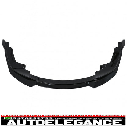 Front Bumper Spoiler Lip Fit For BMW 3 Series G20 Sedan G21 Touring (2018-2022) M Sport Piano Black 