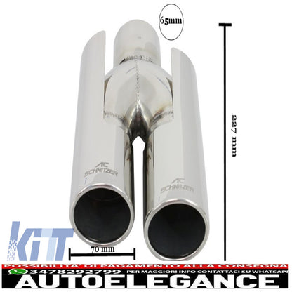 m-technik body kit suitable for bmw e60 (5 series) (2003-2010) with acs-look exhaust silencer 