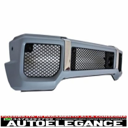 pacchetto skid plate protezione da corsa con luci drl adatto per mercedes classe g w463 (1989-2017) a-design con paraurti anteriore g65 a-design