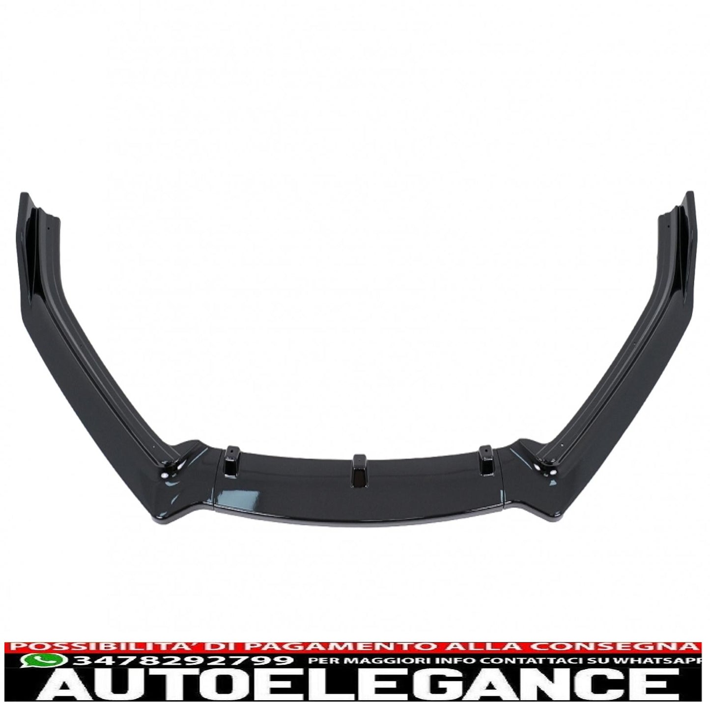 Front Bumper Lip Extension Spoiler Suitable For VW Polo 6R 6C Facelift (2009-2017) Piano Black 