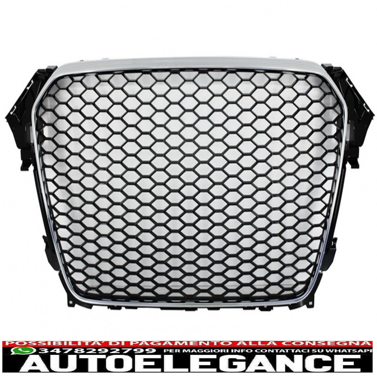 griglia anteriore senza badge con diffusore paraurti e terminali di scarico design RS4 adatto per audi a4 b8 limousine avant facelift (2012-2015)