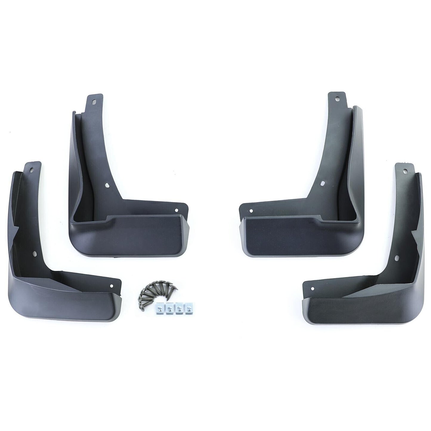 Black front and rear mud flaps suitable for VW Golf 8 with R-Line