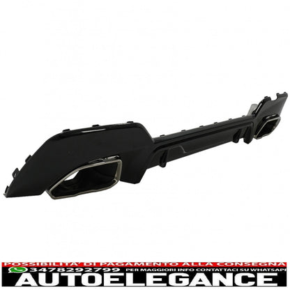 Diffusore mantovana per paraurti posteriore con terminali di scarico cromati adatto per BMW serie 3 G20 G28 berlina G21 Touring (2018-2022) M340i M Look