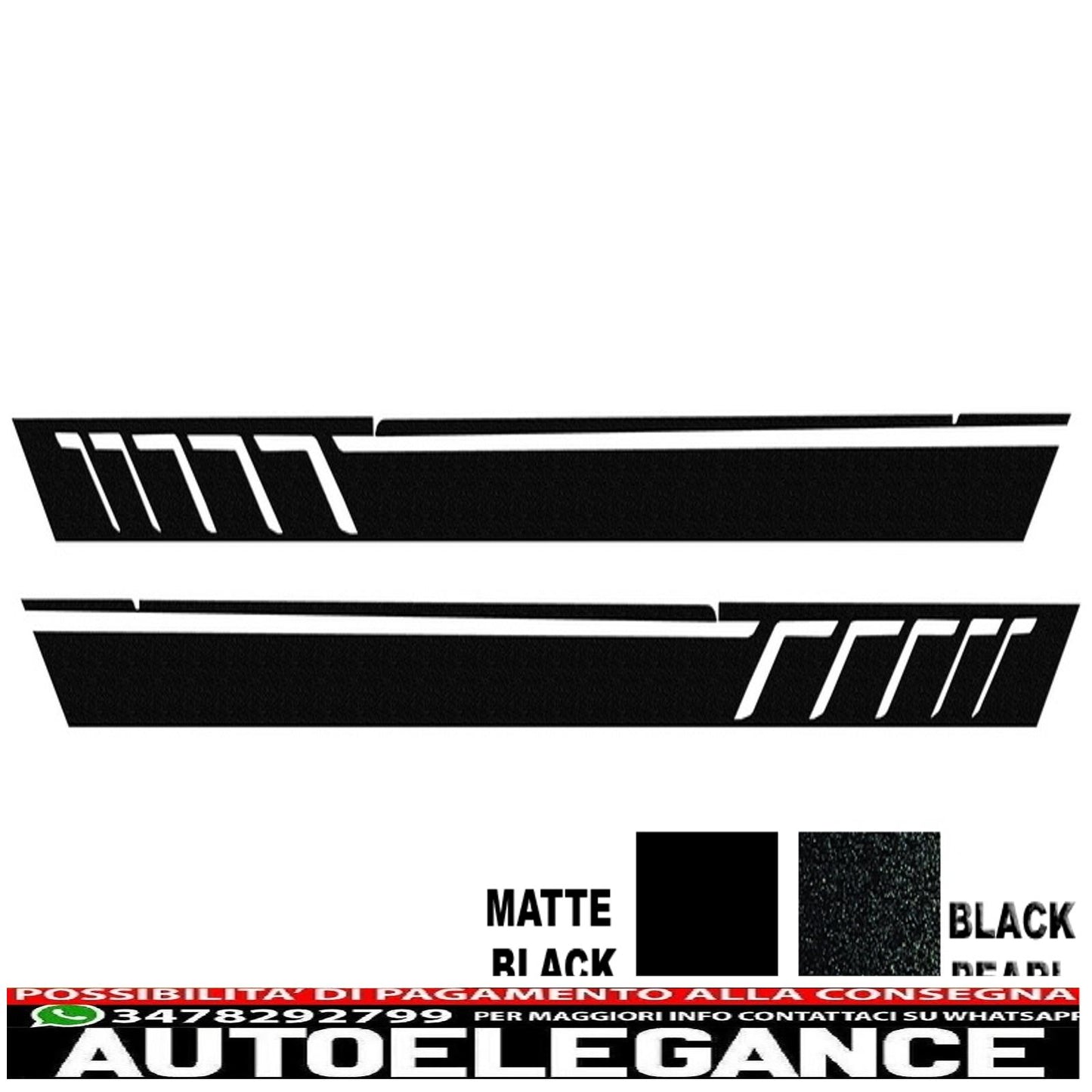 decalcomanie laterali adesivo in vinile nero adatto per mercedes classe g w463 (1989-2017) nero perla a-design