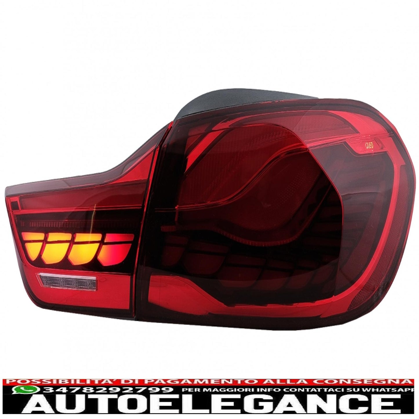 fanali posteriori oled adatti per bmw serie 4 f32 f33 f36 m4 f82 f83 (2013-03.2019) rossi con luce di svolta sequenziale dinamica