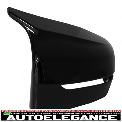 Calotte specchietti adatte per BMW Serie 3 G20 G21 G28 (2017-up) Piano Black M Sport Design LHD AUTOELEGANCERICAMBI