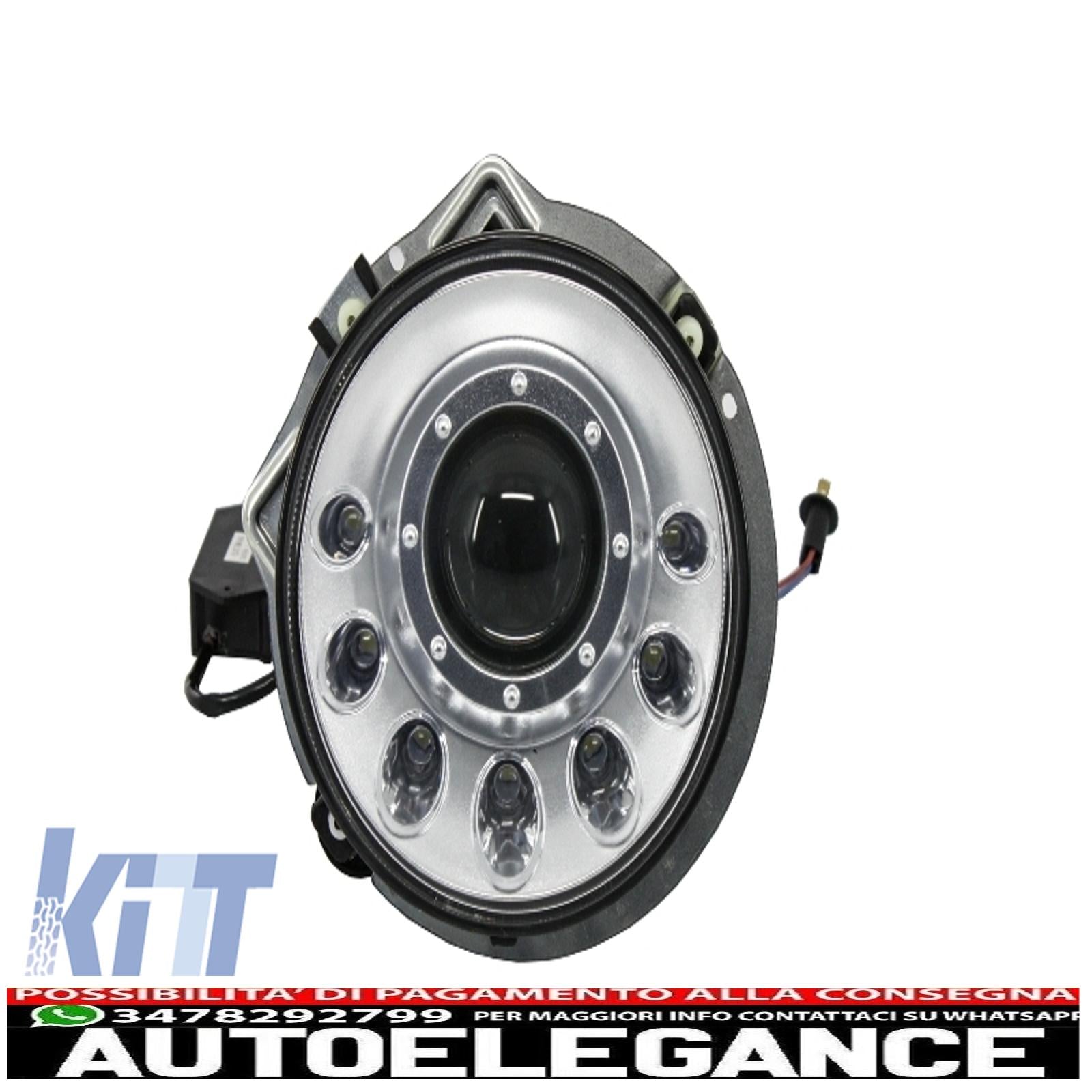 adatto per mercedes w463 classe g 1989-2012 fari led neri bi-xeno look m-design cromati AUTOELEGANCERICAMBI