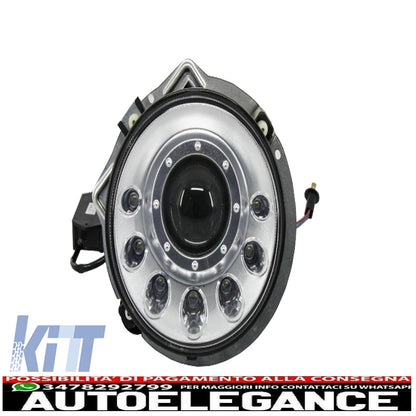 adatto per mercedes w463 classe g 1989-2012 fari led neri bi-xeno look m-design cromati AUTOELEGANCERICAMBI