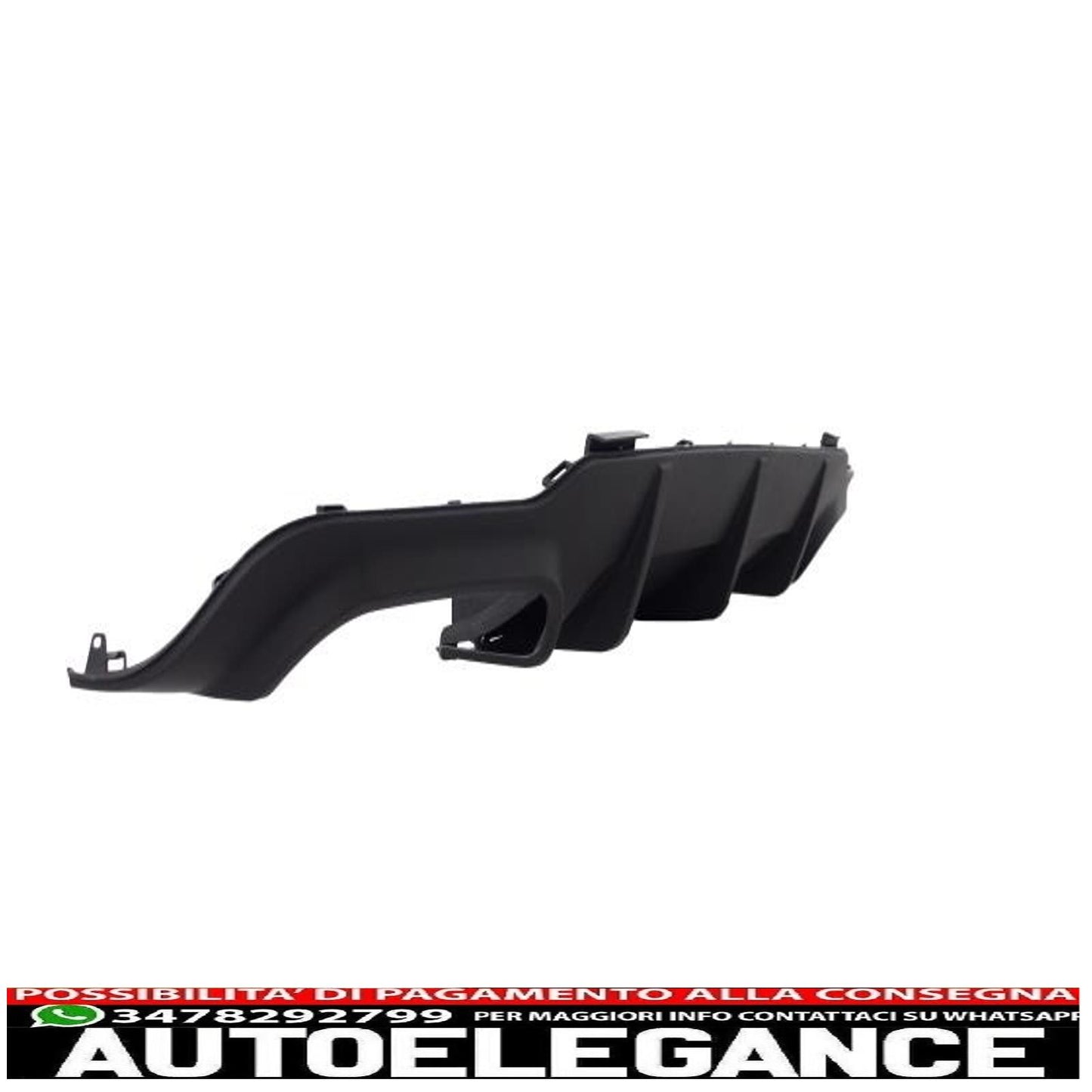Diffusore d'aria con mantovana per paraurti posteriore con terminali di scarico adatto per mercedes classe c w204 c204 amg sport line (2012-2014) limousine coupé