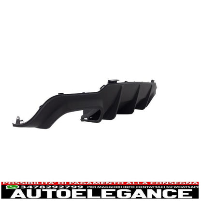Diffusore d'aria con mantovana per paraurti posteriore con terminali di scarico adatto per mercedes classe c w204 c204 amg sport line (2012-2014) limousine coupé