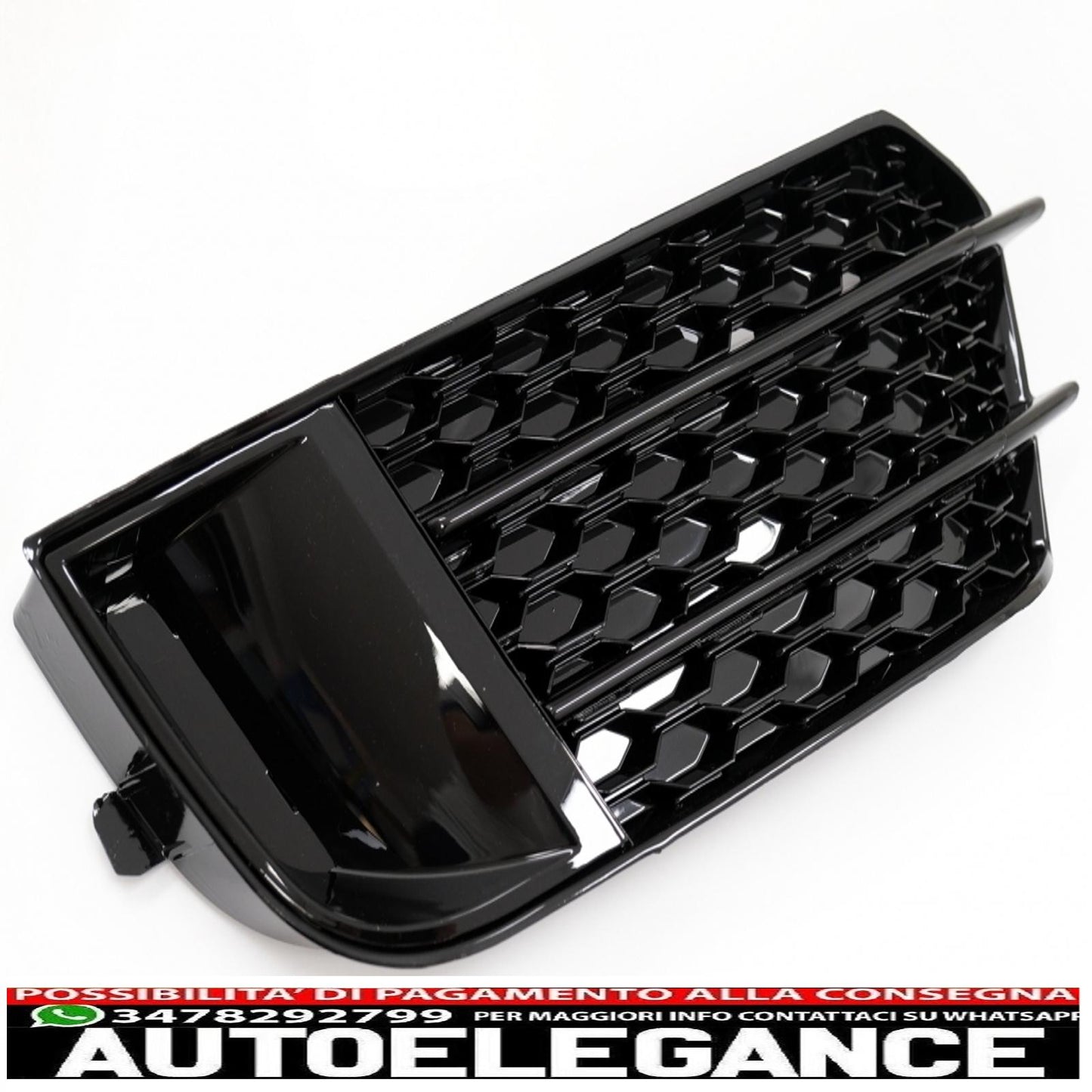 side grills fog light covers suitable for audi a1 8x (2010-2015) rs1 piano black design 