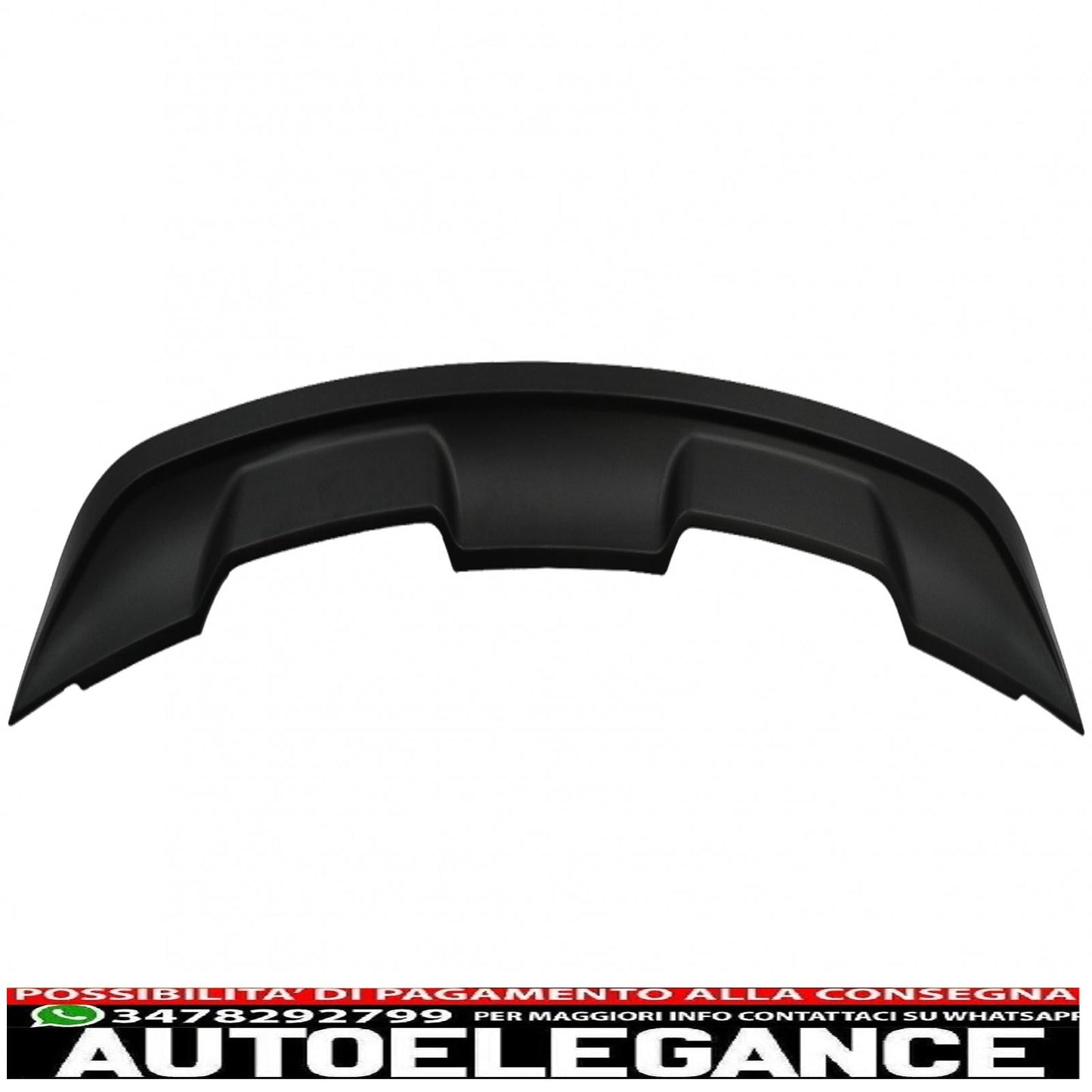 Trunk Spoiler Suitable for Ford Mustang Mk6 Sixth Generation (2015-2020) GT500 Design Matte Black 