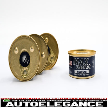 paradise air fresh deodorante biologico senza tappo lattina max fresh 30 4 lattine auto nuova