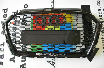 GRILLE SUITABLE FOR AUDI A3 8V 2017-2020 RS3 LOOK GLOSSY BLACK