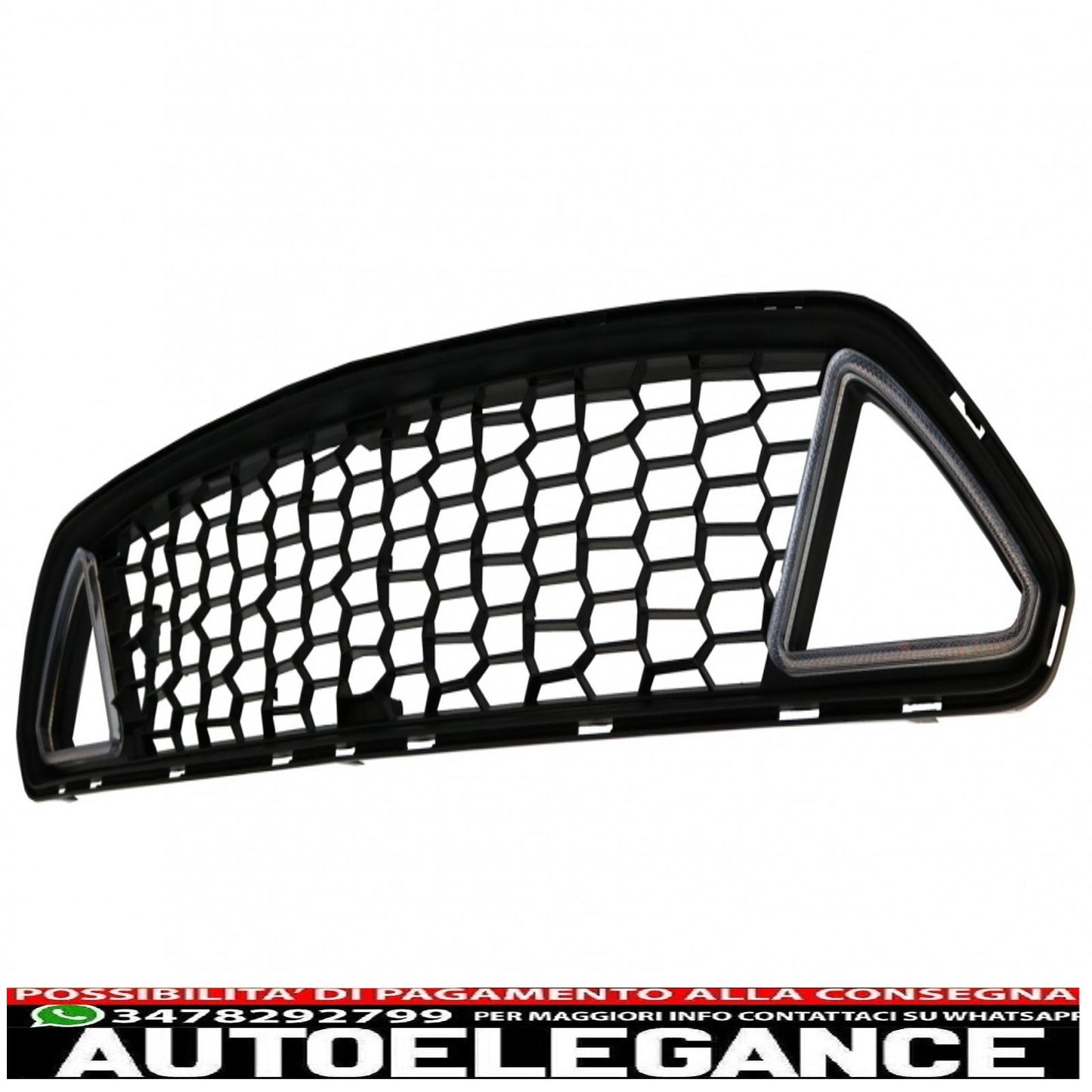 griglia anteriore con luci diurne a led adatta per ford mustang mk6 vi sesta generazione (2015-2017) design rtr