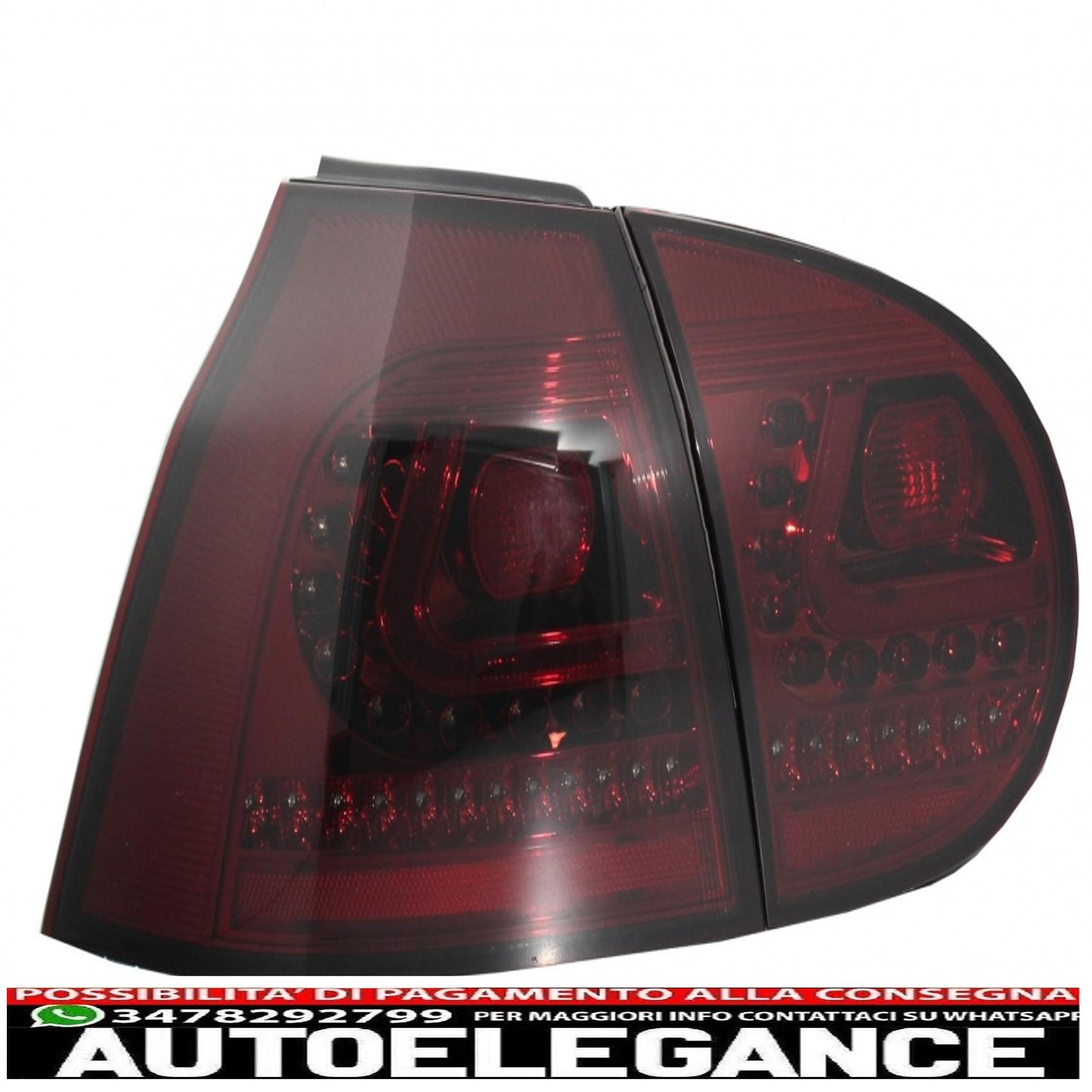 litec led rear lights suitable for vw golf 5 v (2004-2009) red/smoke with dynamic sequential turning light
